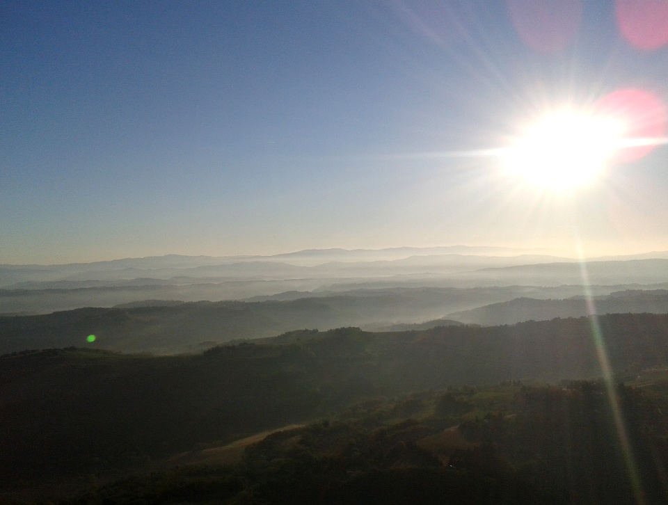 sunrise from the balloon