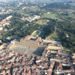 Pitti palace and the Boboli gardens from the balloon