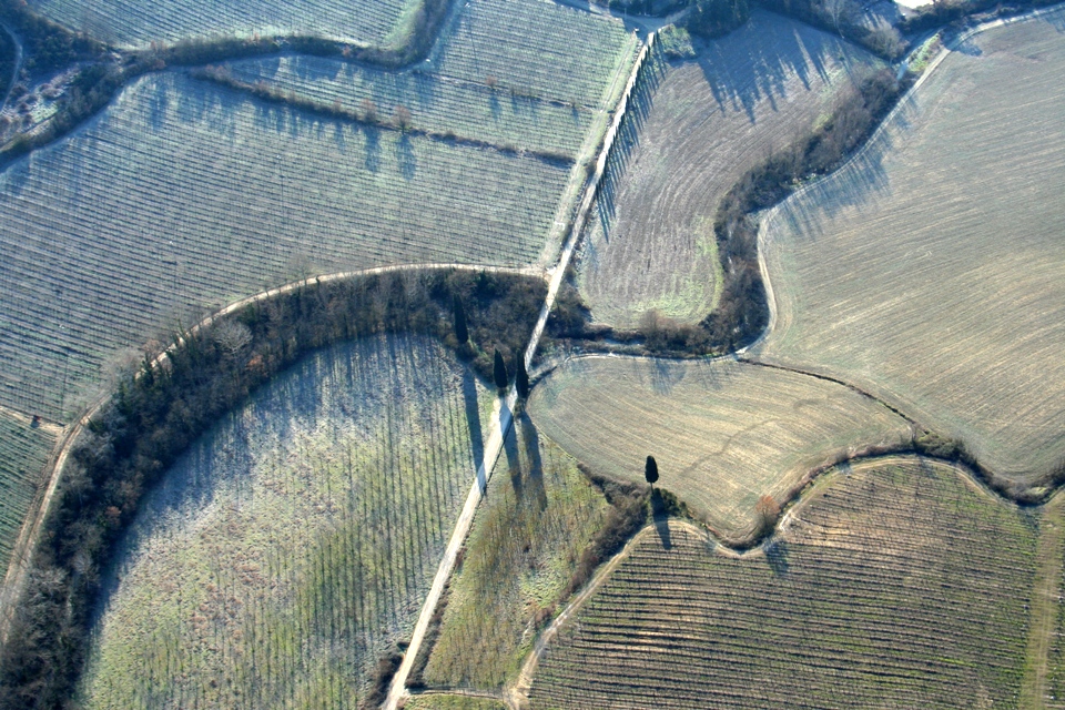 road in Chianti countryside