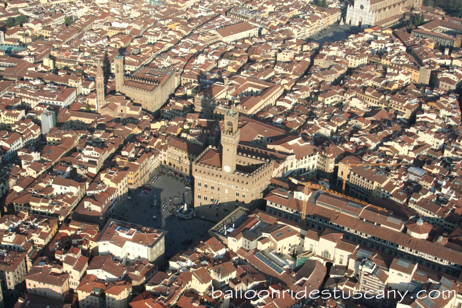 Palazzo Vecchio from the balloon