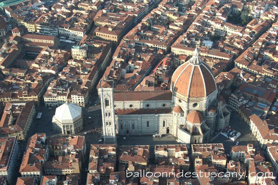 la cupola del Brunnelleschi from the balloon