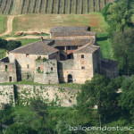 Castel in Castellina Scalo from balloon