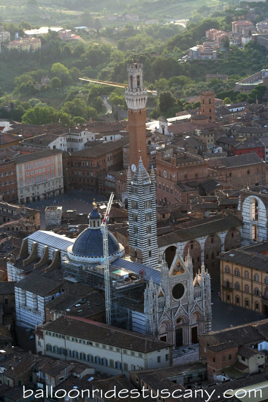 Duomo and Campanile Siena from balloon